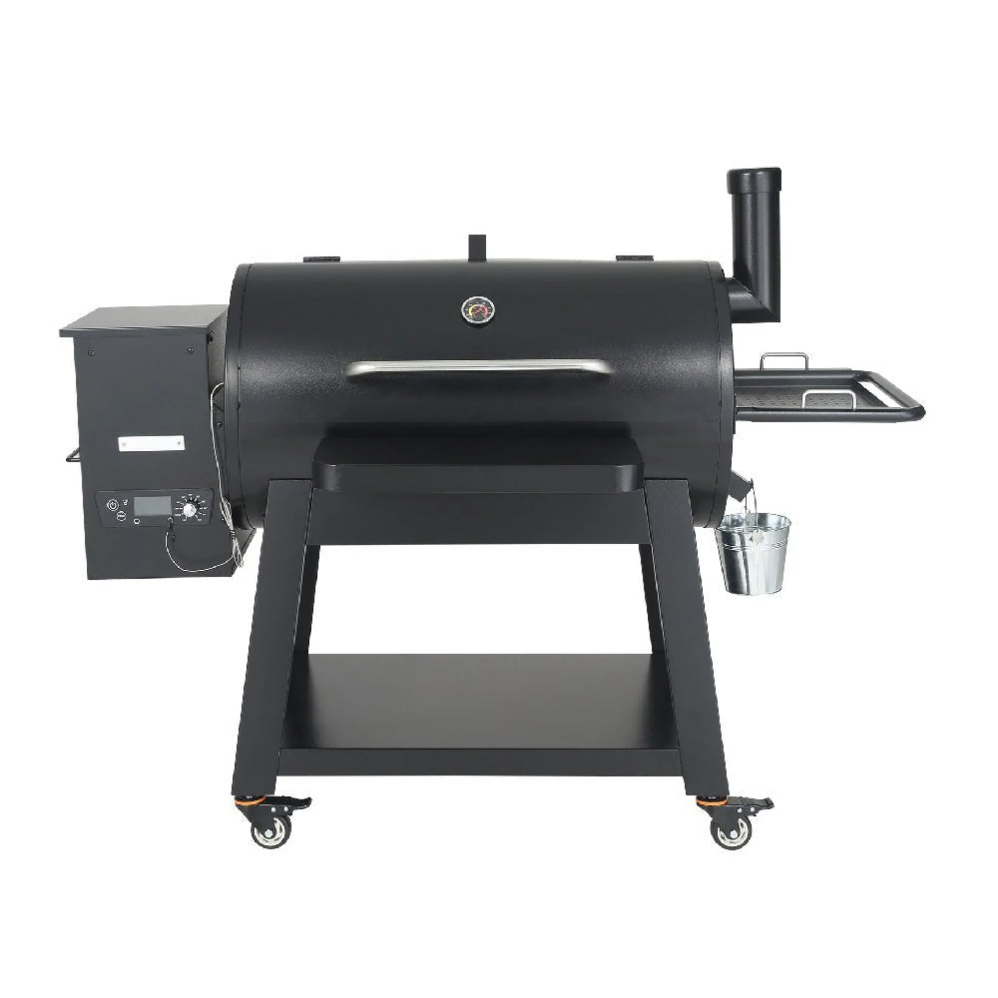 62-Inch Heavy-Duty Portable Wood Pellet BBQ Grill With Cart (SAK91308) - Image 5