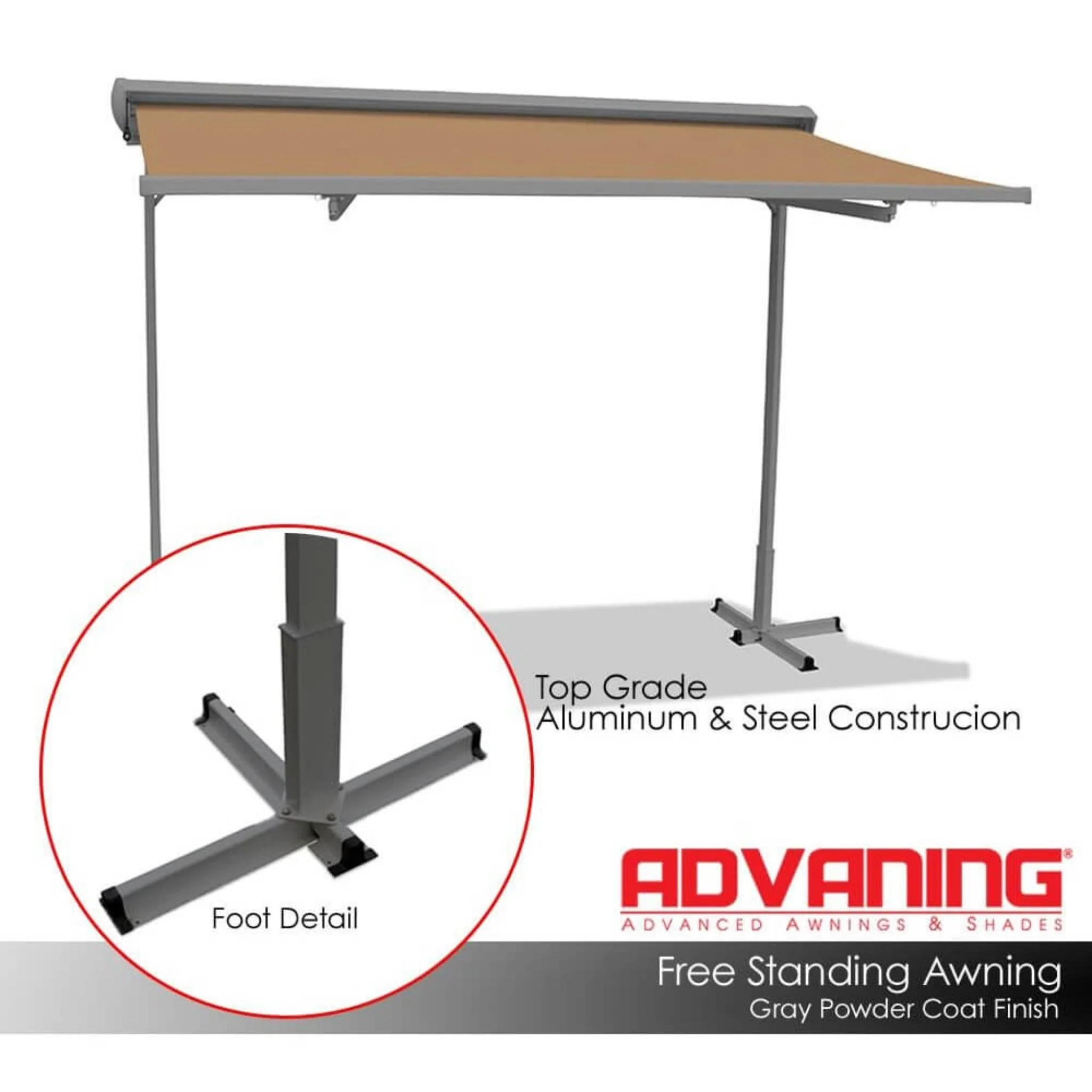 Advaning FS Series Freestanding Dual-Deploying Manual Retractable Awning [FS1110/1410] (SAK62975) - Image 7