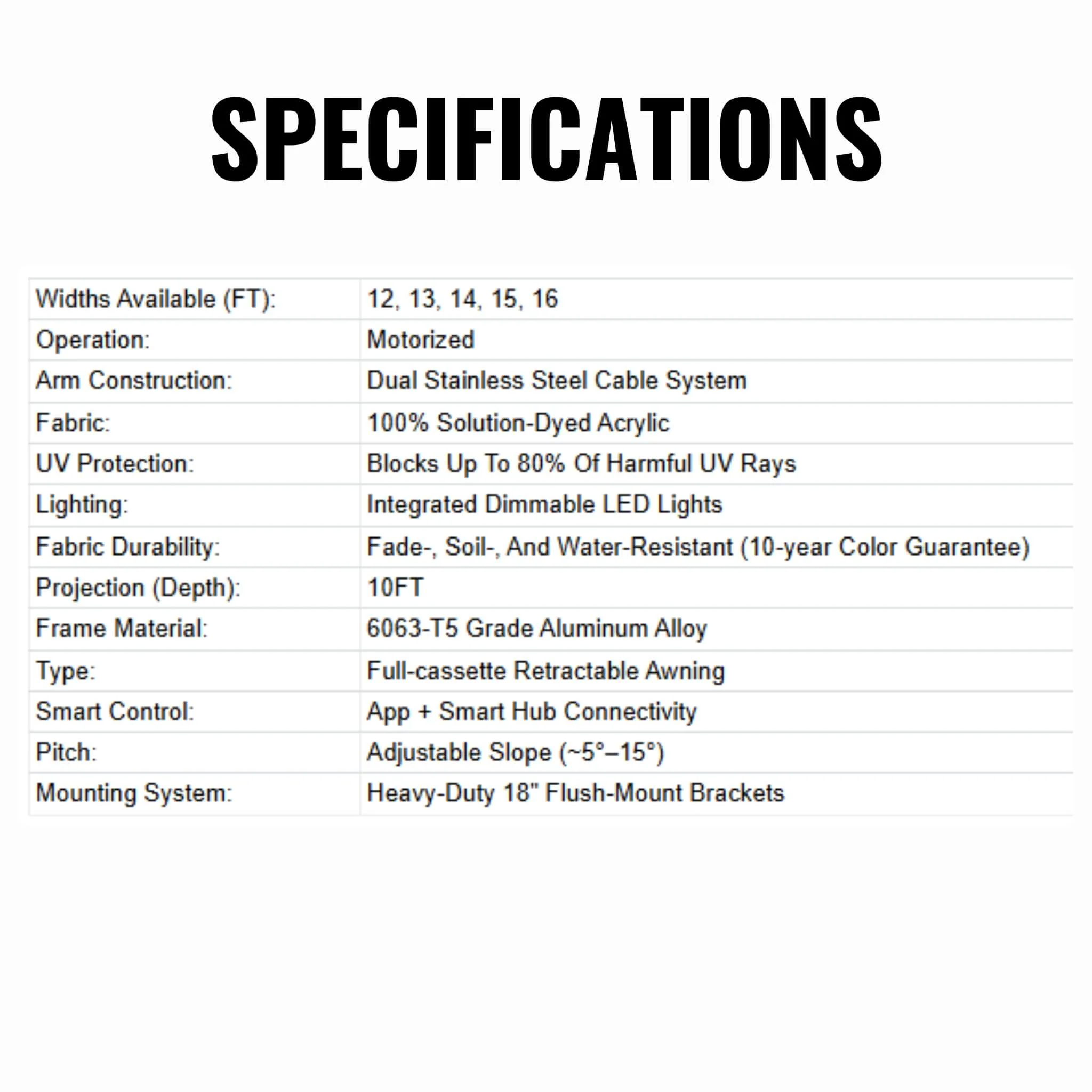Advaning Prestige Series Full-Cassette Electric Motorized Retractable Awning (SAK25409) - Image 8
