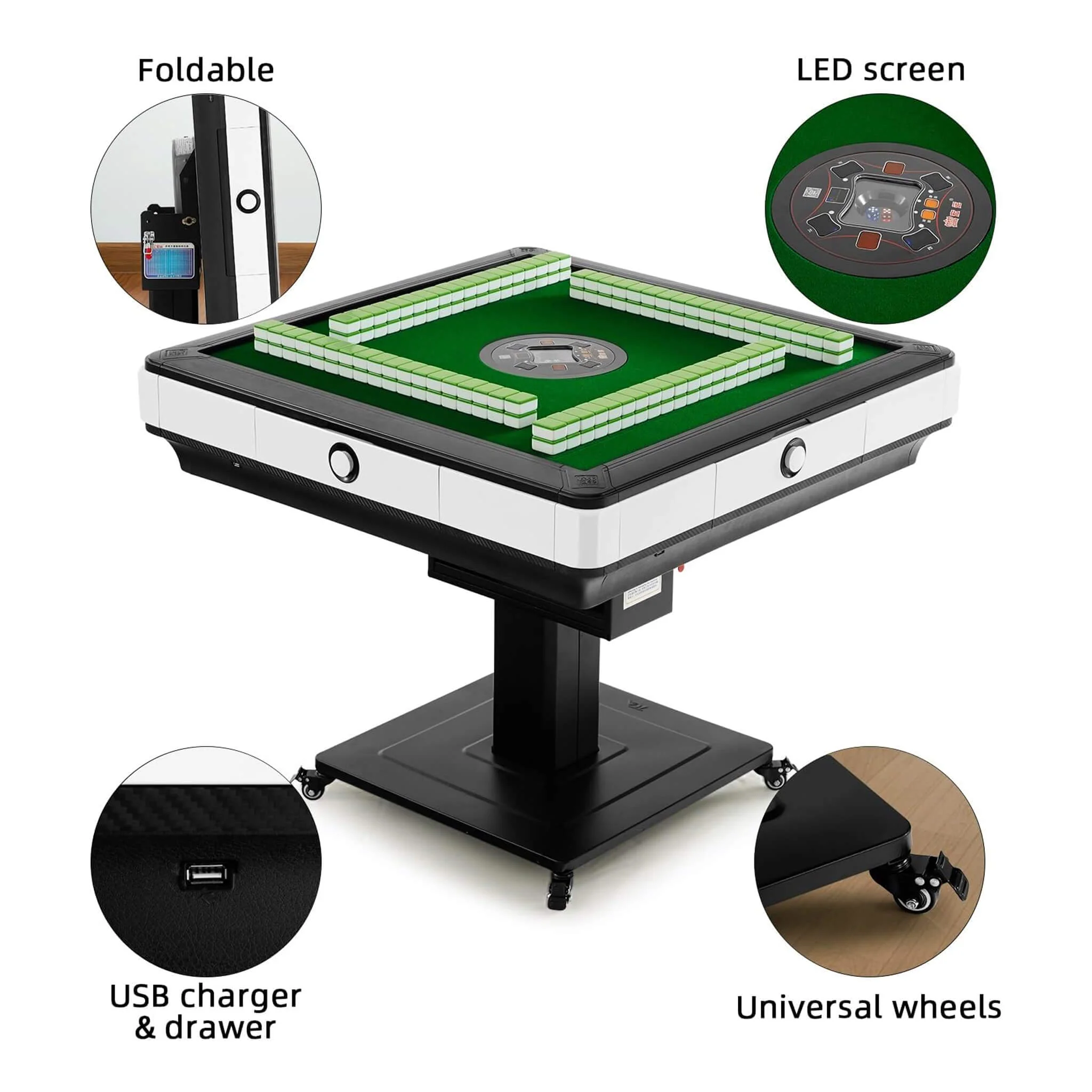 Automatic Foldable Chinese Mahjong Table Set With Two 144 Tile Sets (SAK31957) - Image 5