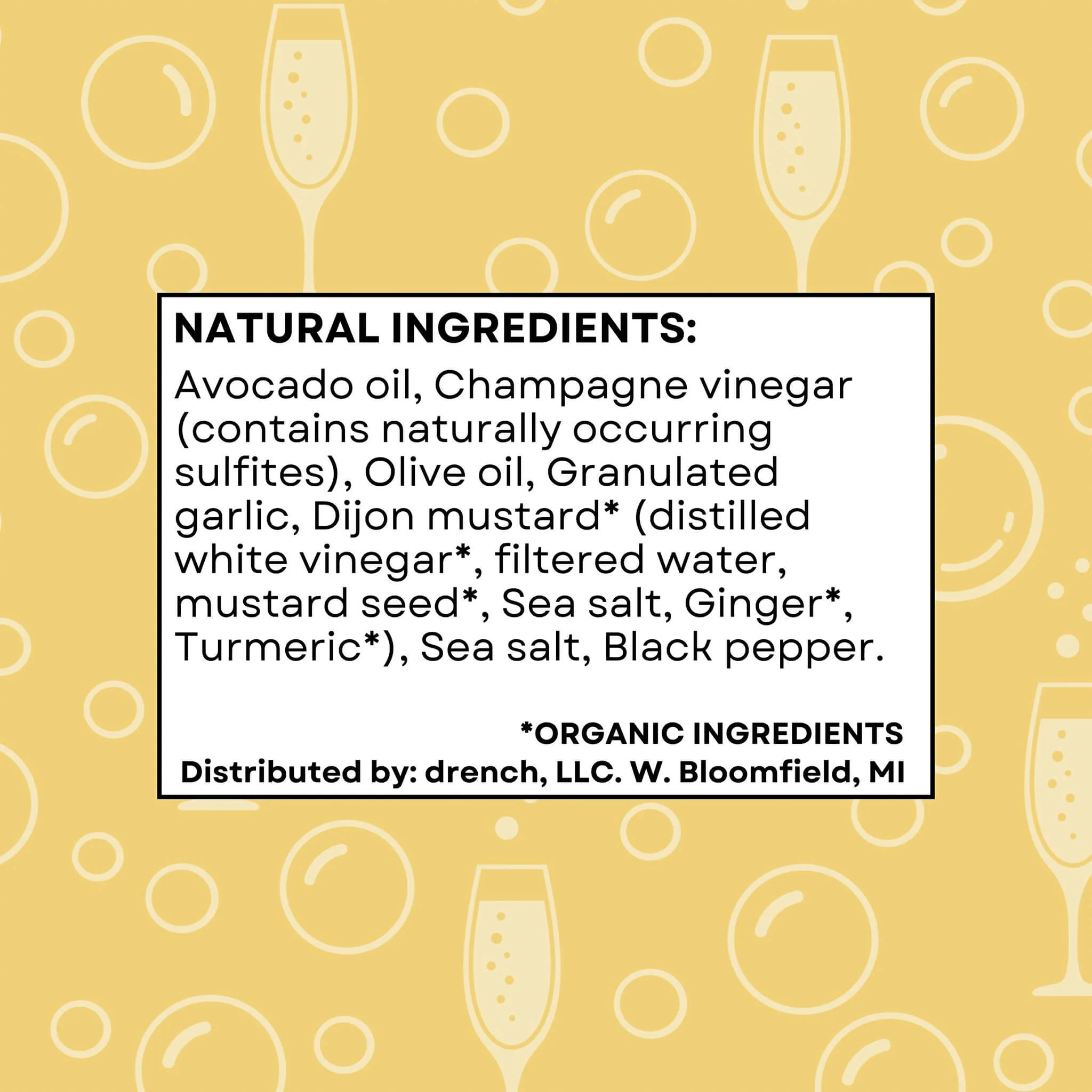 Drench Champagne Vinaigrette Salad Dressing (8 Oz) (SAK18527) - Image 4
