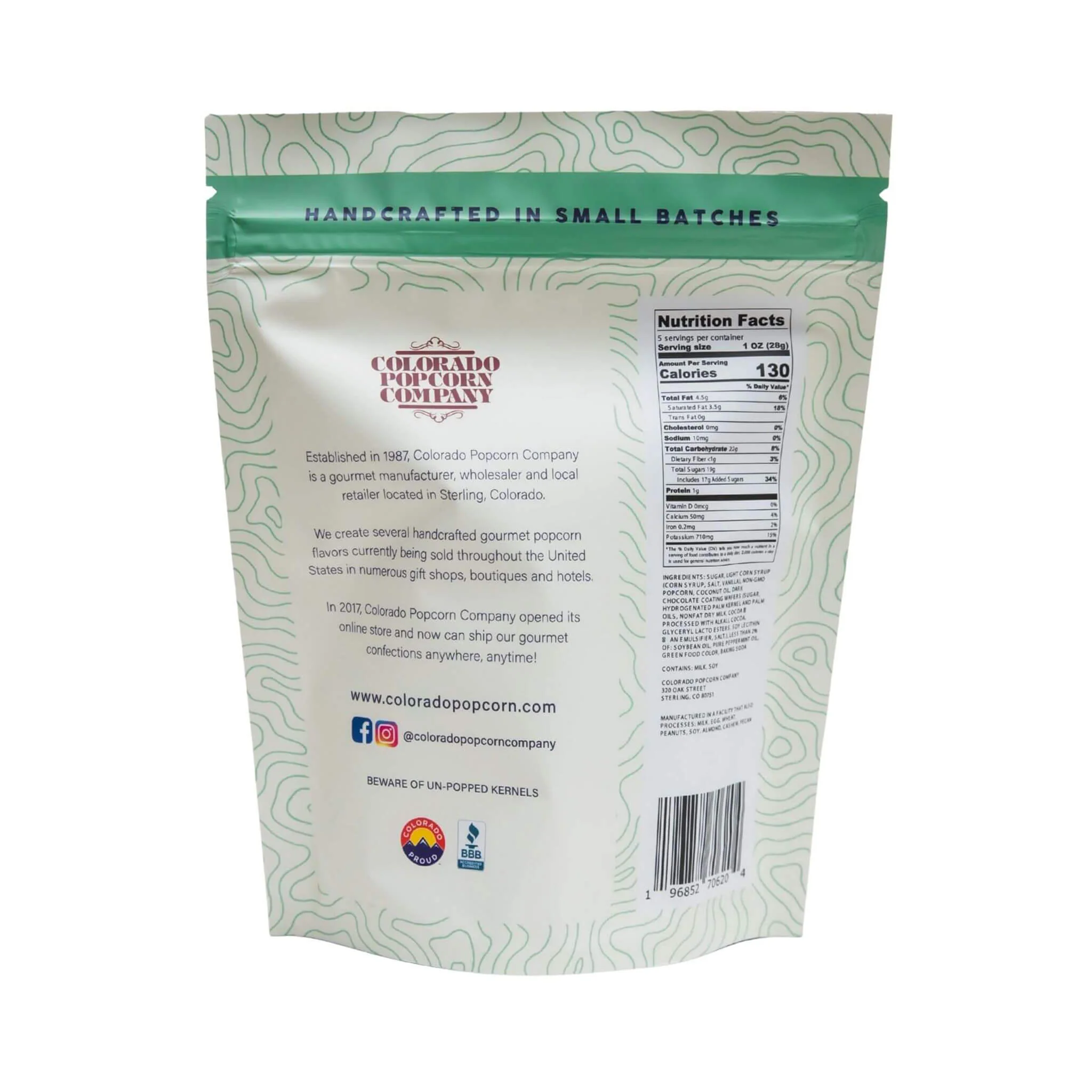 Colorado Popcorn Company Chocolate Mint Gourmet Popcorn (SAK79428) - Image 3