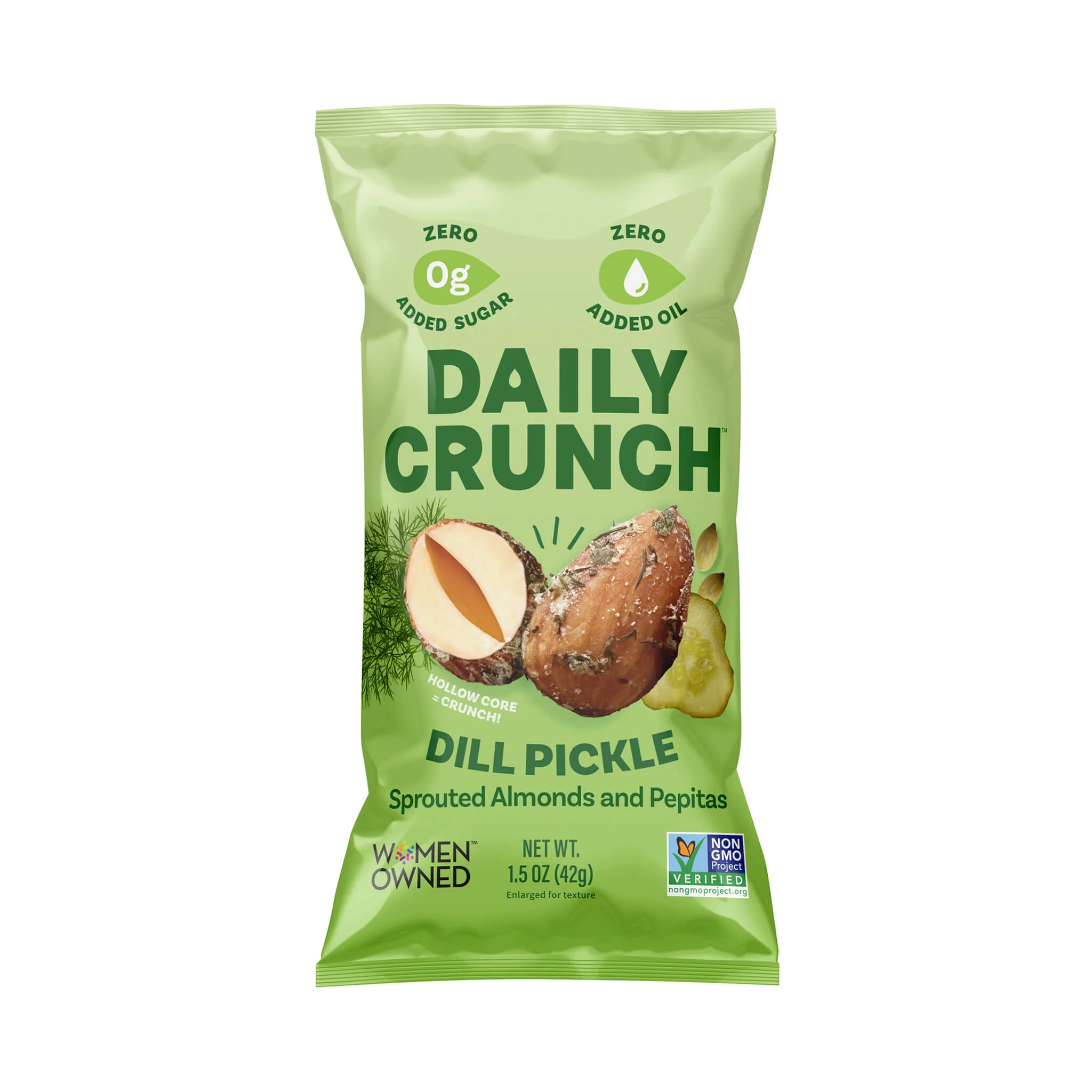 Daily Crunch Dill Pickle Sprouted Almonds And Pepitas (Snack Pack)
