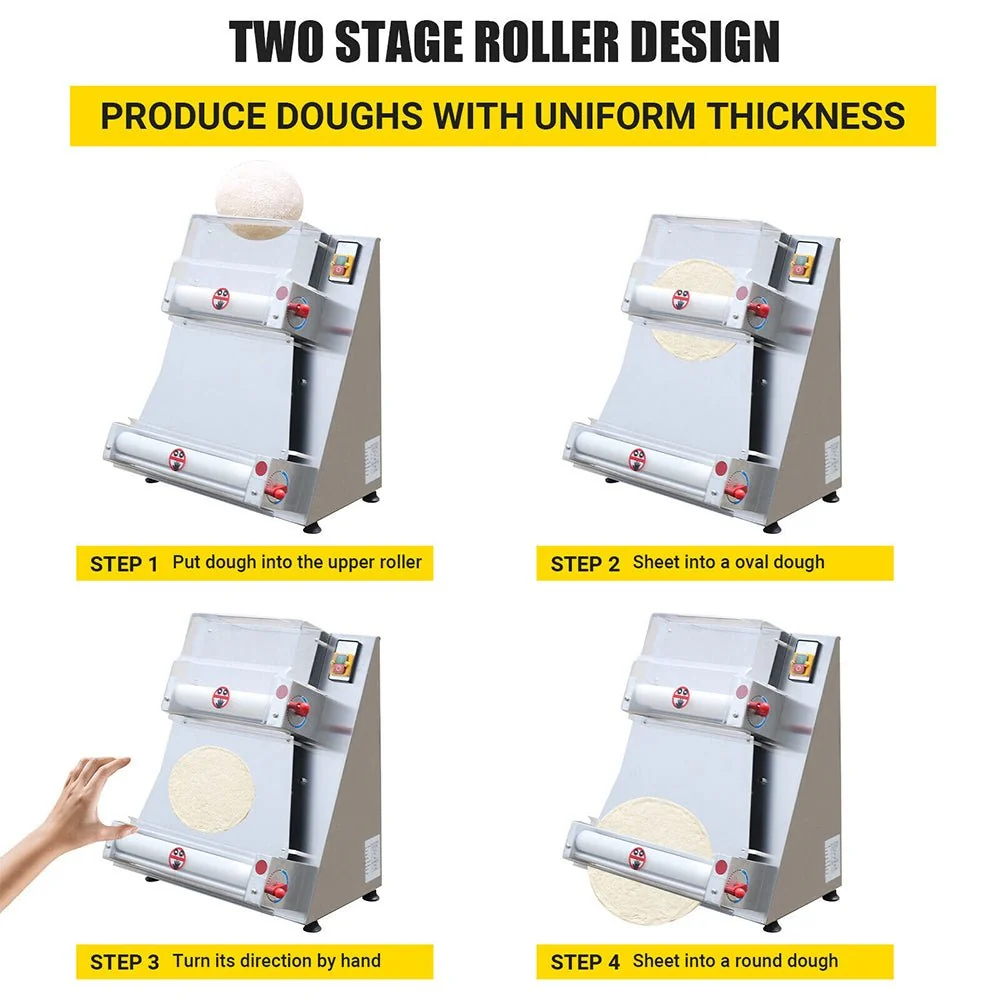 Premium Electric Commercial Pizza Dough Roller Pastry Sheeter Press Machine, 16-Inch (SAK83627) - Image 4