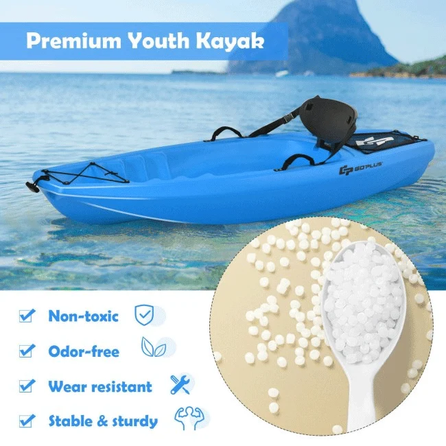 GoPlus 6FT Premium Youth Sit On Top Kayak W/ Paddles & Folding Backrest (SAK97198) - Image 7