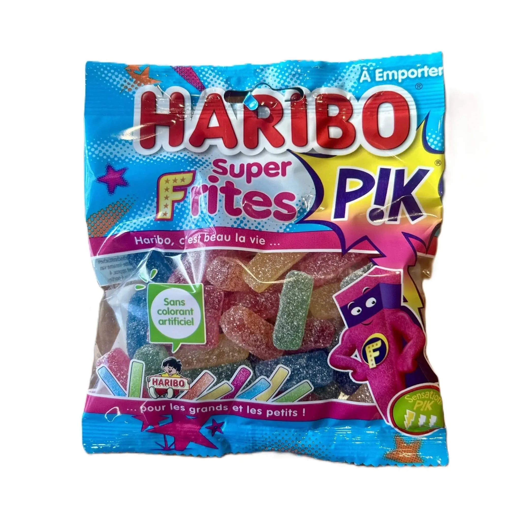 Haribo Super Frites – Tangy & Sweet Potato-Shaped Gummies 100G Pack (France) (SAK85329)
