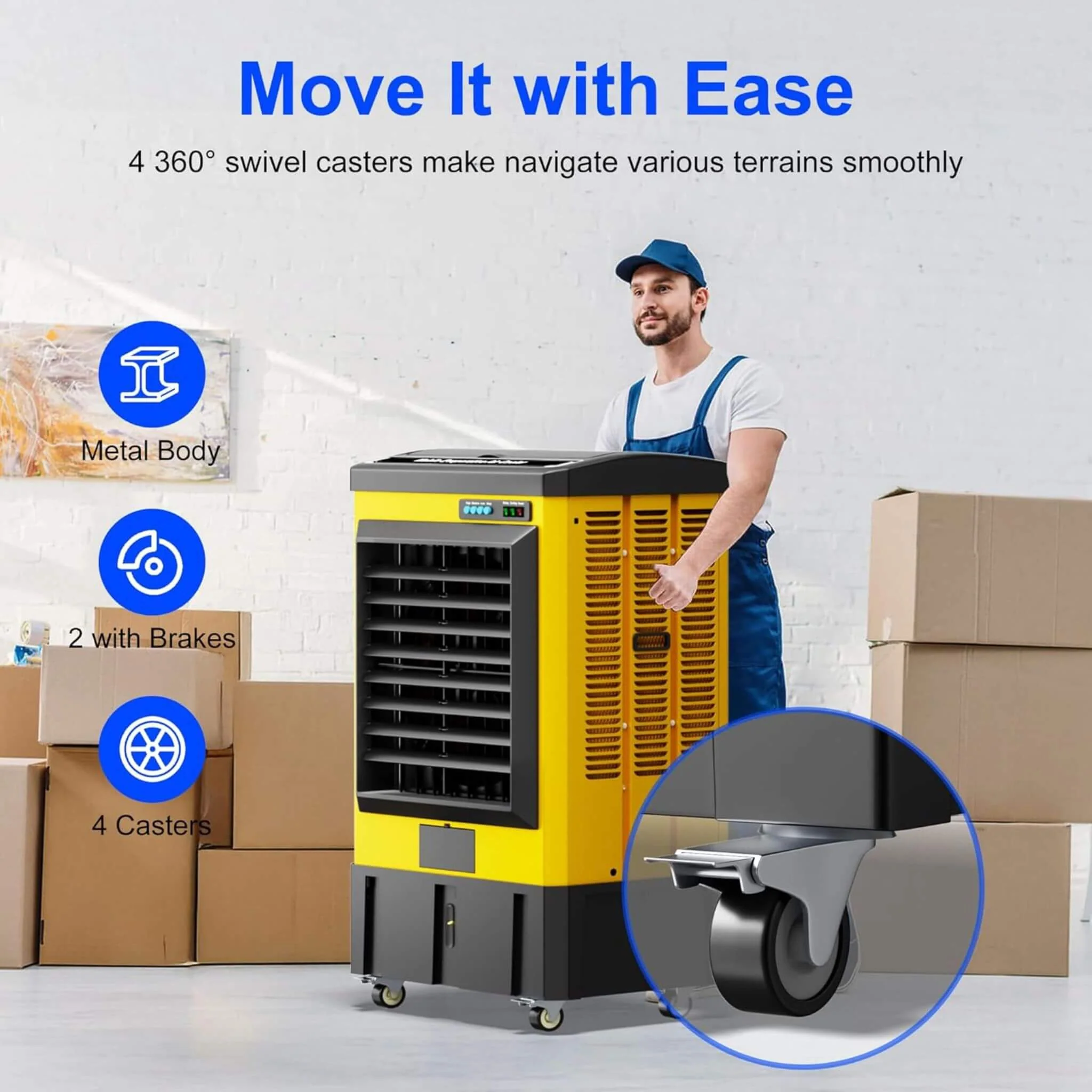 Heavy-Duty Commercial 3-Speed Outdoor Windowless Swamp Cooler (SAK20579) - Image 3
