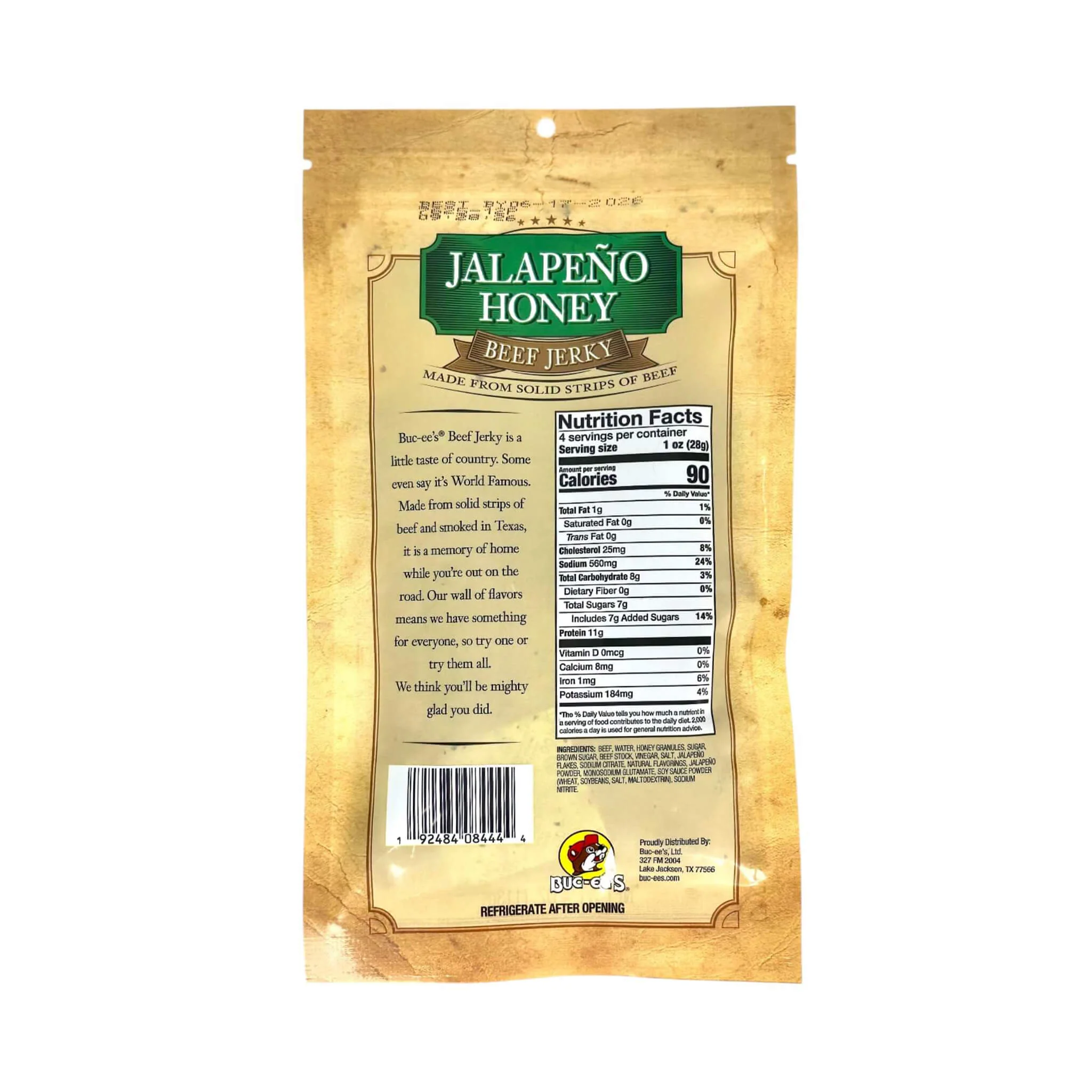 Buc-ee’s Premium Jalapeño Honey Beef Jerky (SAK84029) - Image 3