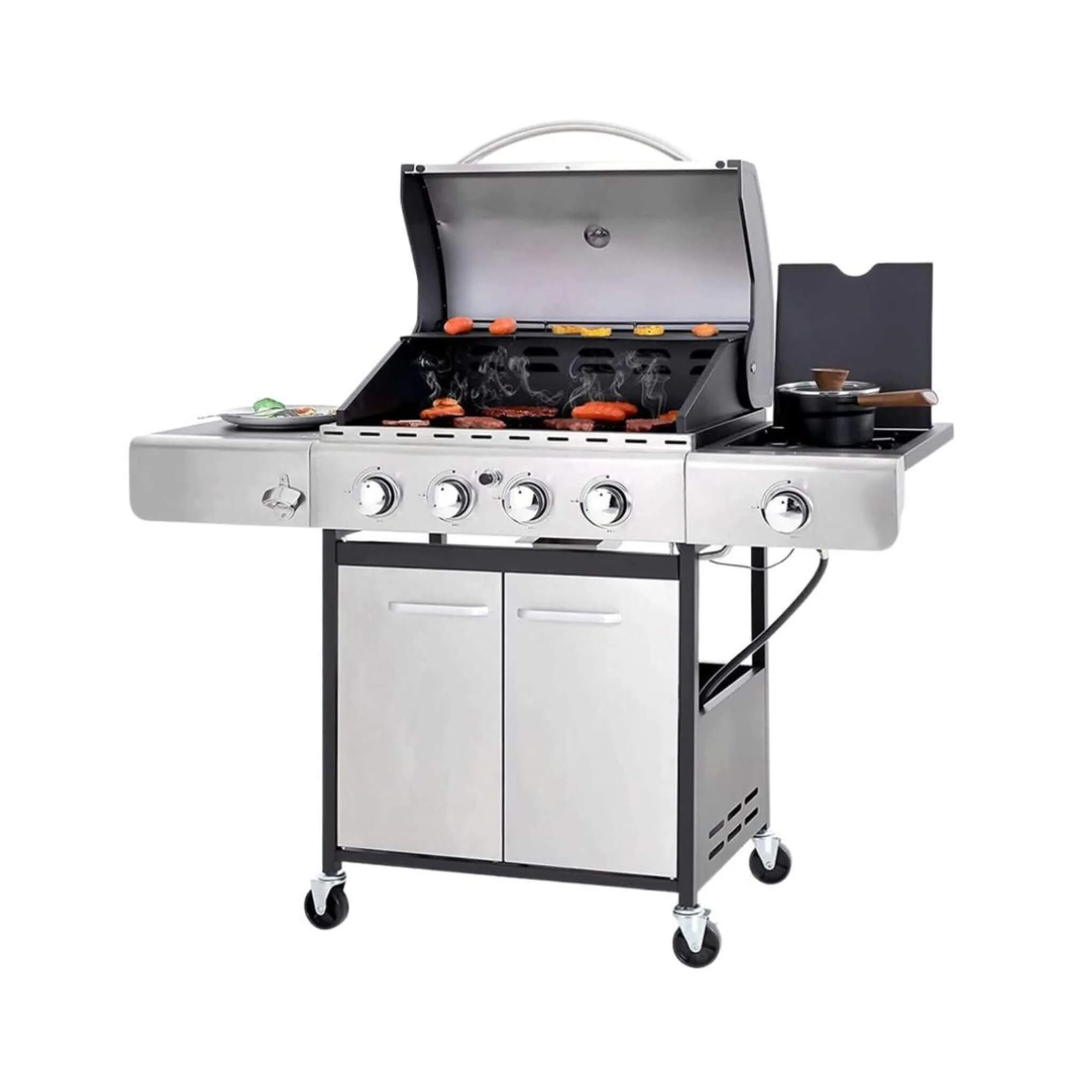 Large Outdoor 42K BTU BBQ Stainless Steel Propane Gas Grill With 4 Burners (SAK61283) - Image 15