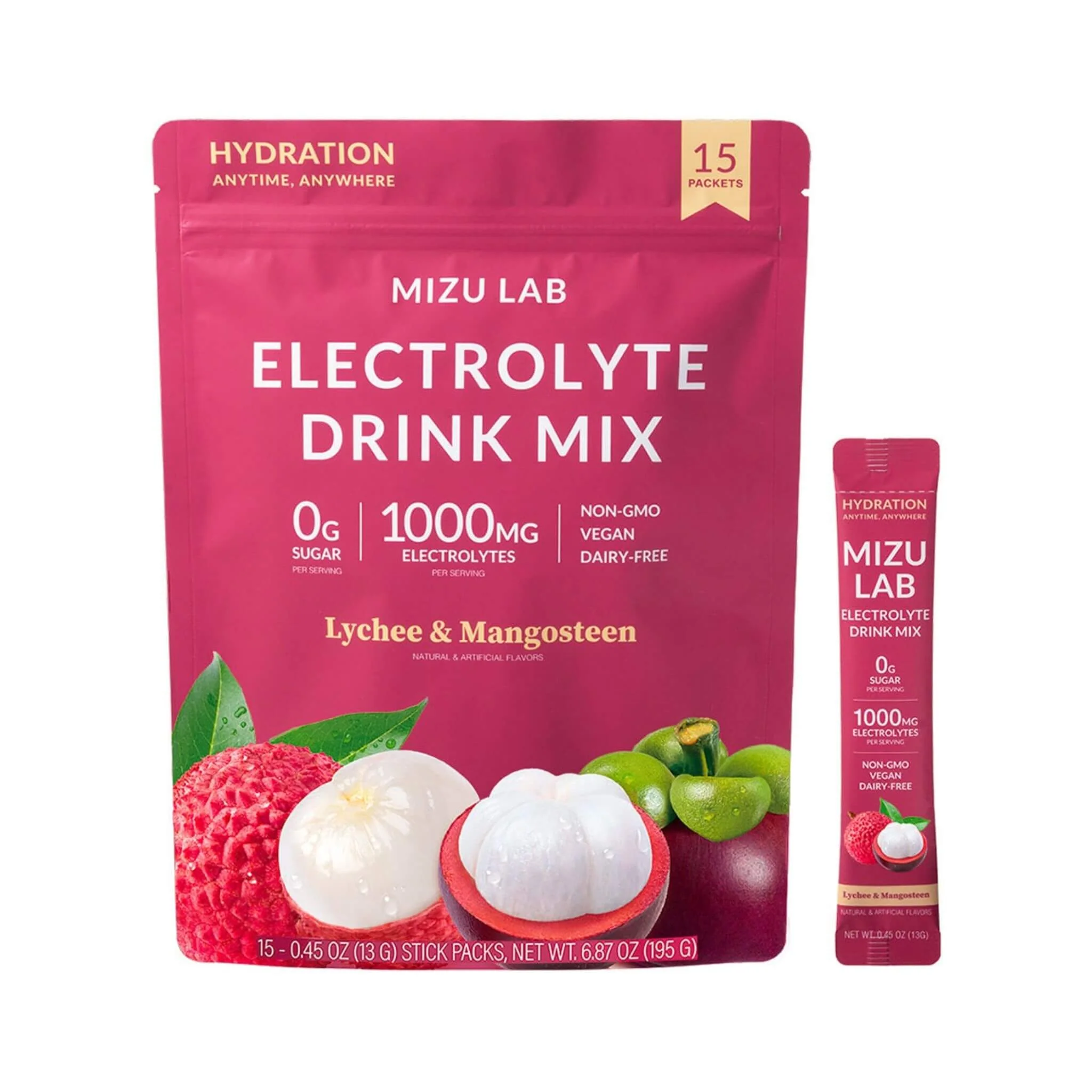 Mizu Lab Zero-Sugar Lychee & Mangosteen Electrolyte Drink Mix (SAK74560)