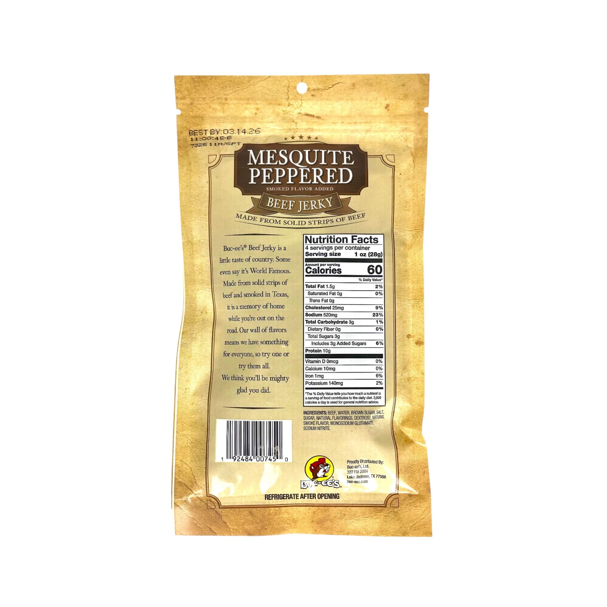 Buc-ee’s Premium Mesquite Peppered Beef Jerky (SAK61285) - Image 6
