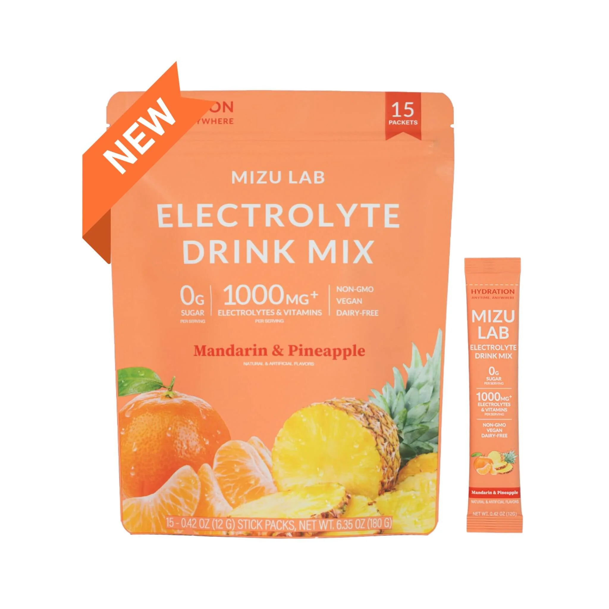 Mizu Lab Zero-Sugar Mandarin Orange & Pineapple Electrolyte Drink Mix (SAK71953)