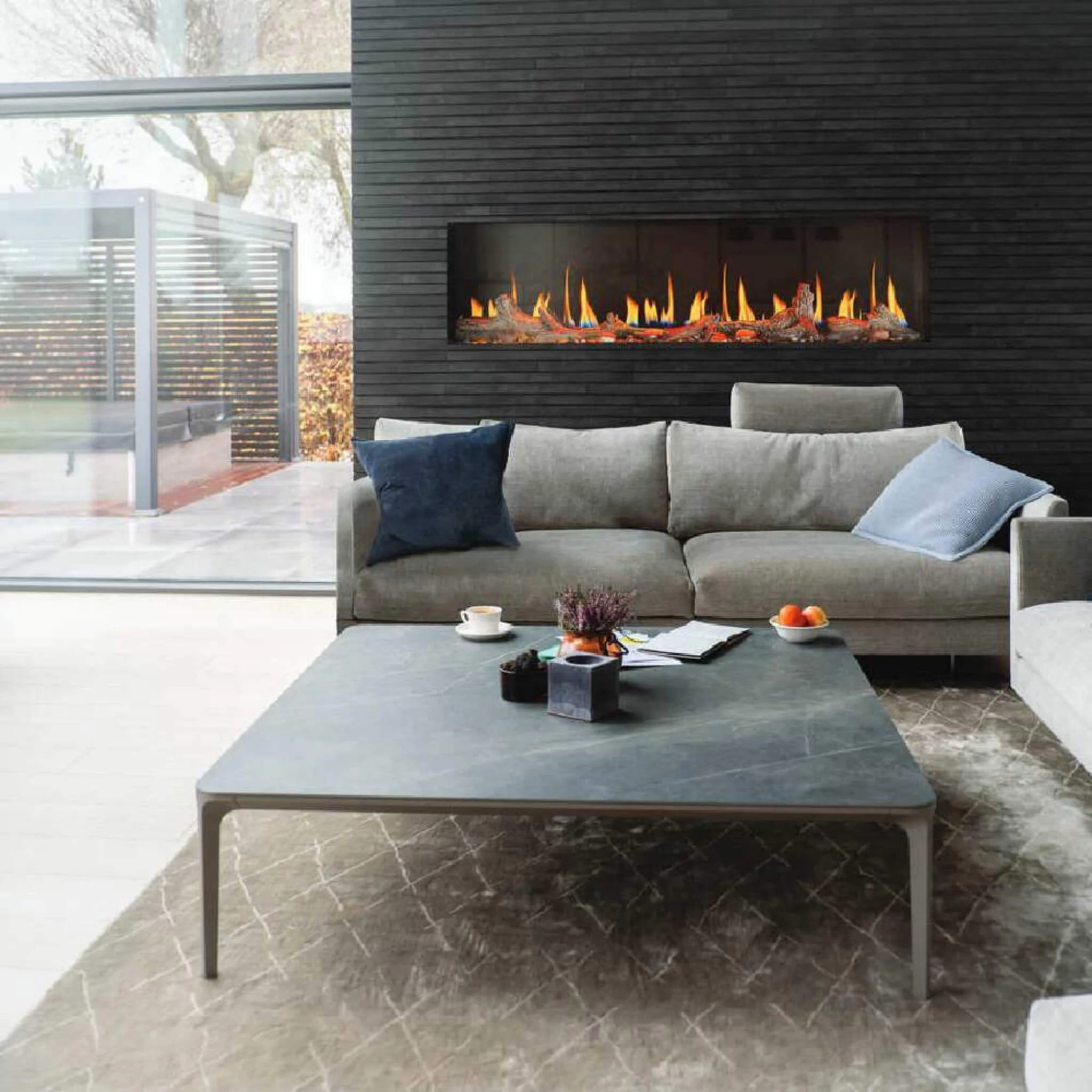 Napoleon Luminex 65-Inch LCD Built-In Electric Fireplace With Remote Control [NEFL65LCD-3SV] (SAK83665) - Image 5