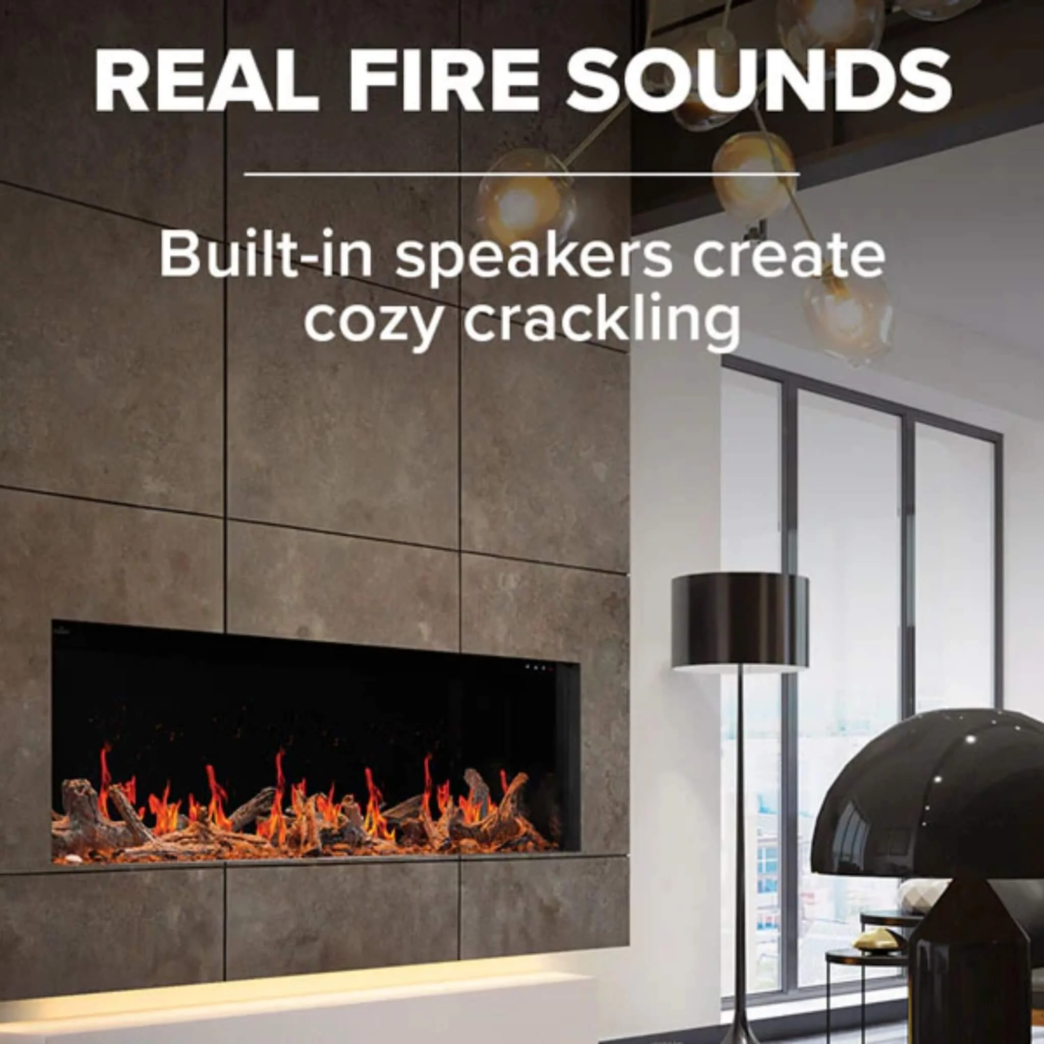 Napoleon Luminex 65-Inch LCD Built-In Electric Fireplace With Remote Control [NEFL65LCD-3SV] (SAK83665) - Image 9