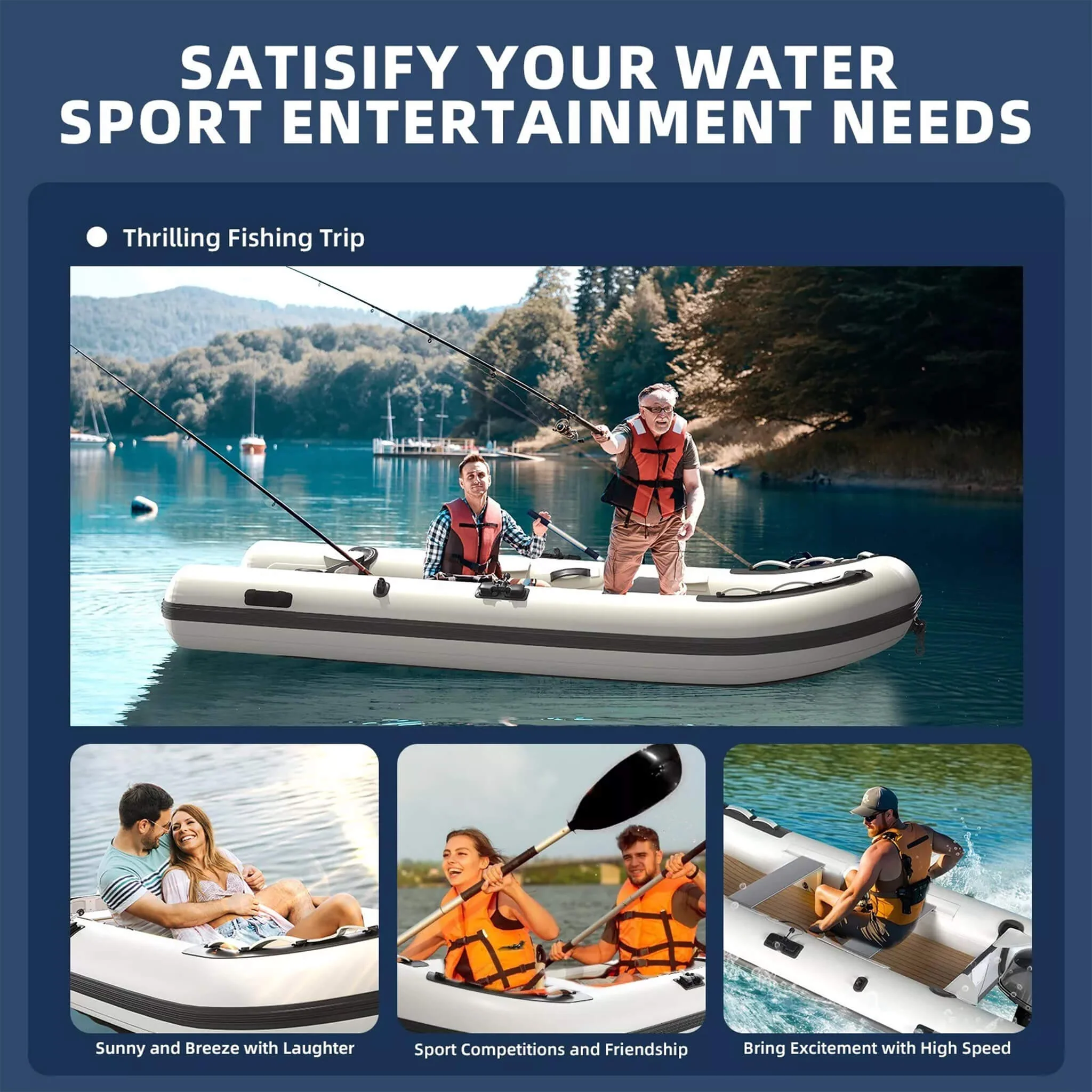 Portable Inflatable Dinghy Boat Kit With Accessories (SAK93784) - Image 9