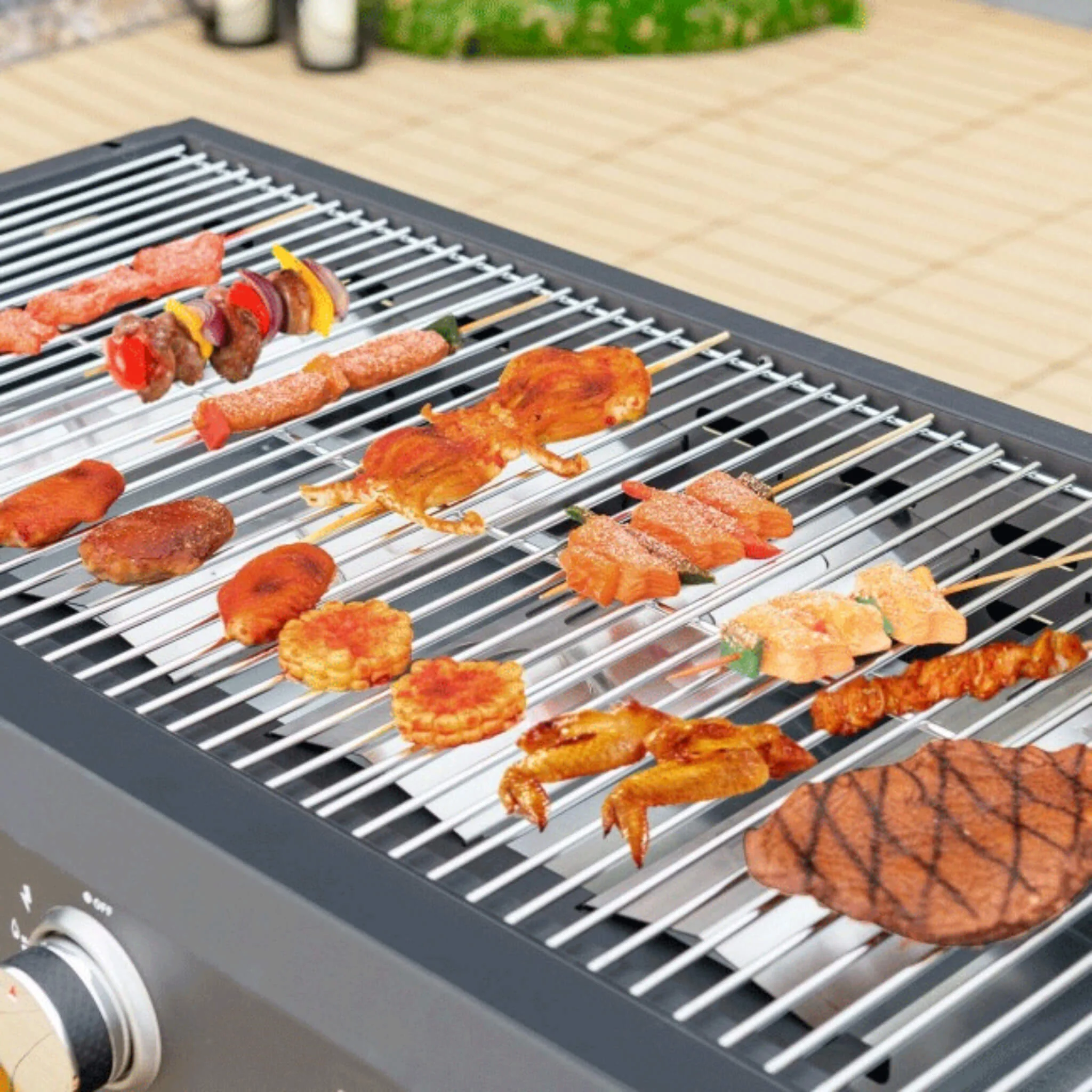 Portable Outdoor 4 Burner Propane Flat Top Gas Grill W/ Wheels, 60K BTU (SAK66104) - Image 9