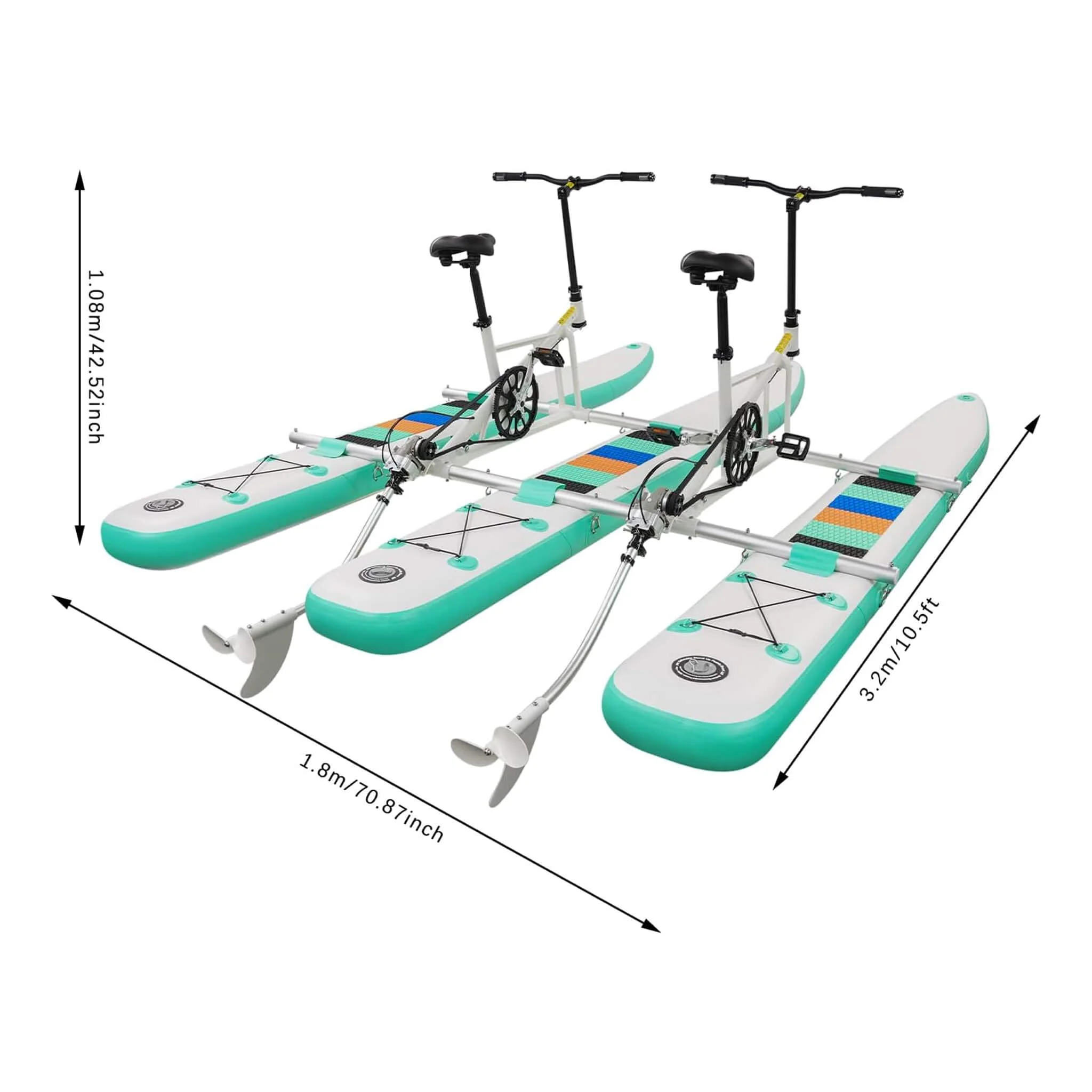 Premium 2-Person Two-Seater Portable Inflatable Pedal Boat Water Bike (SAK95621) - Image 10