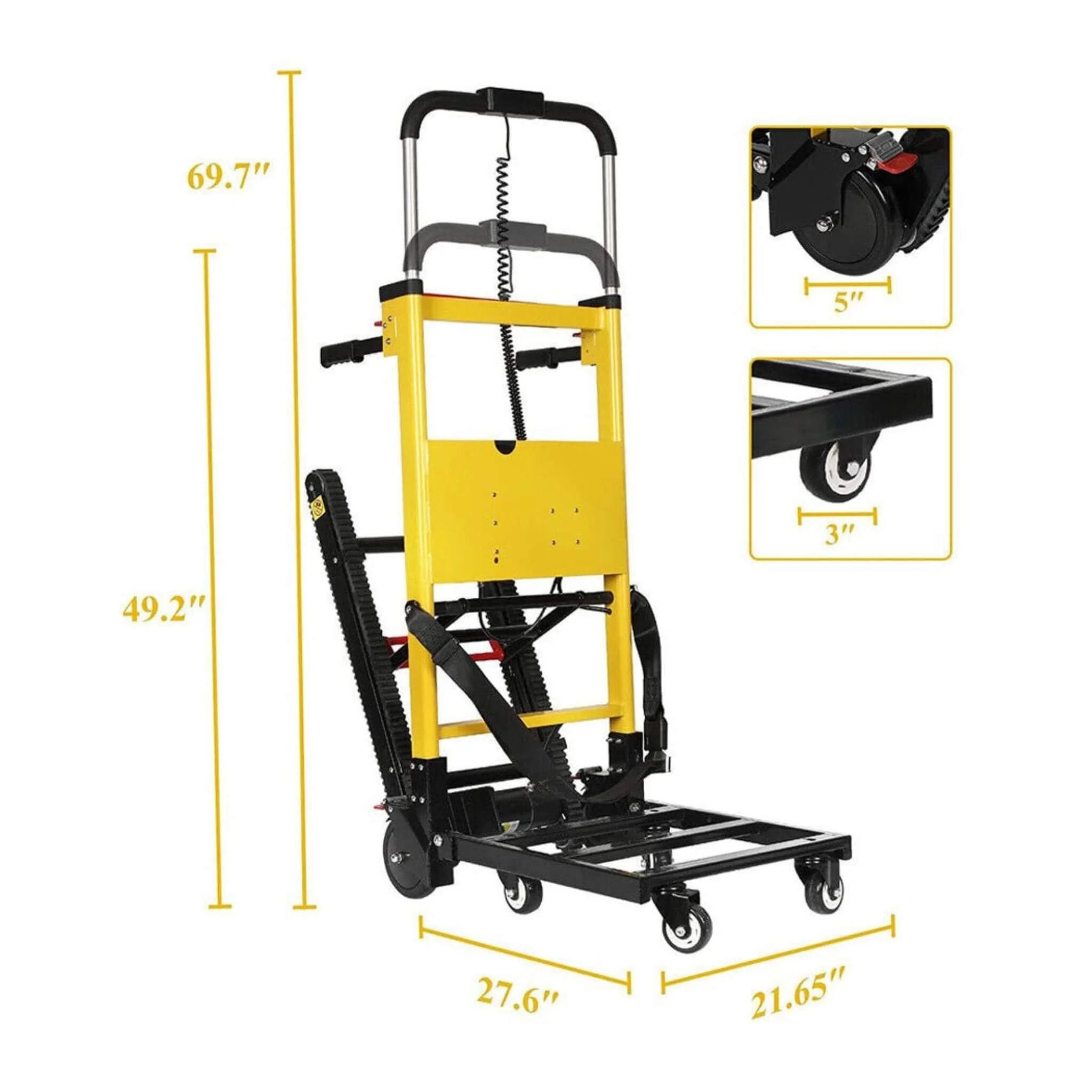 Premium 440LBS Electric Stair Climbing Dolly Hand Truck Folding Cart With Wheels (SAK31825) - Image 17