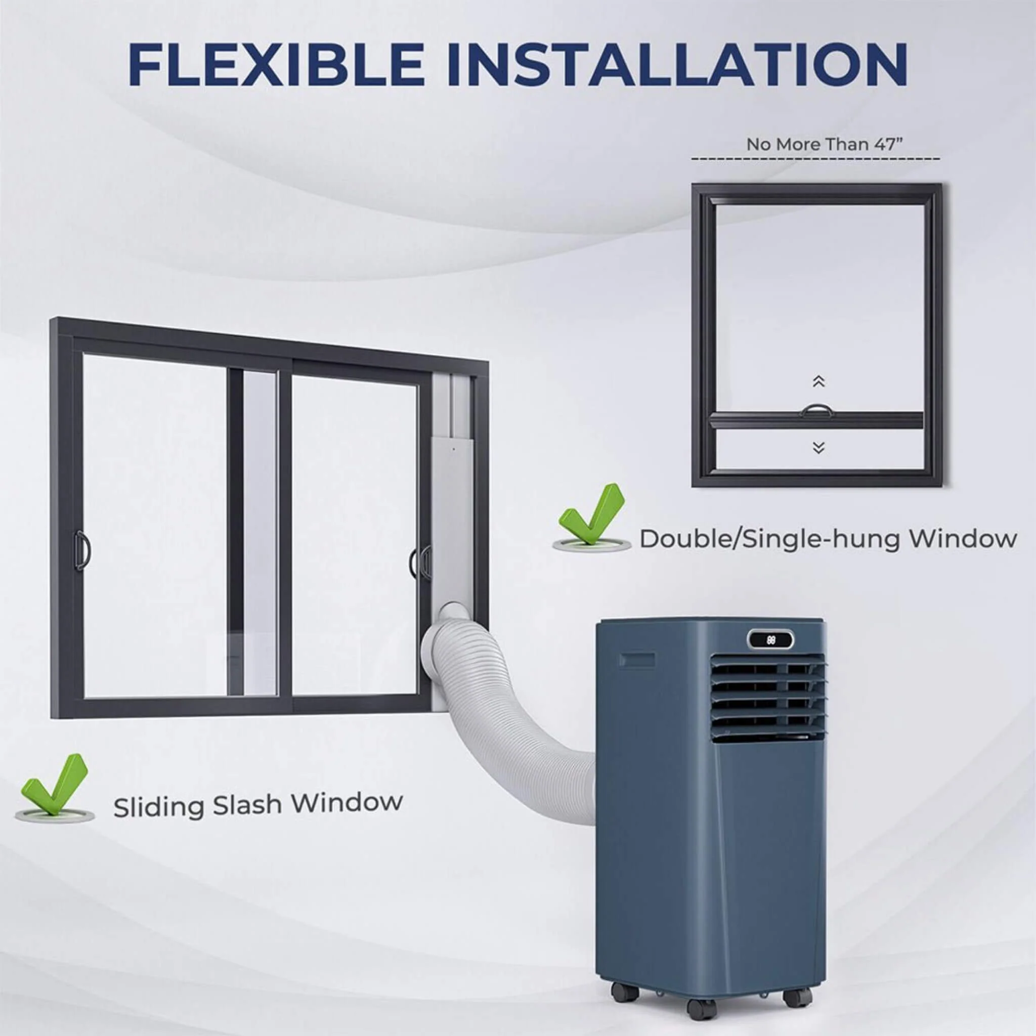 Premium 10K BTU Freestanding AC Unit With Remote Control (SAK41642) - Image 11