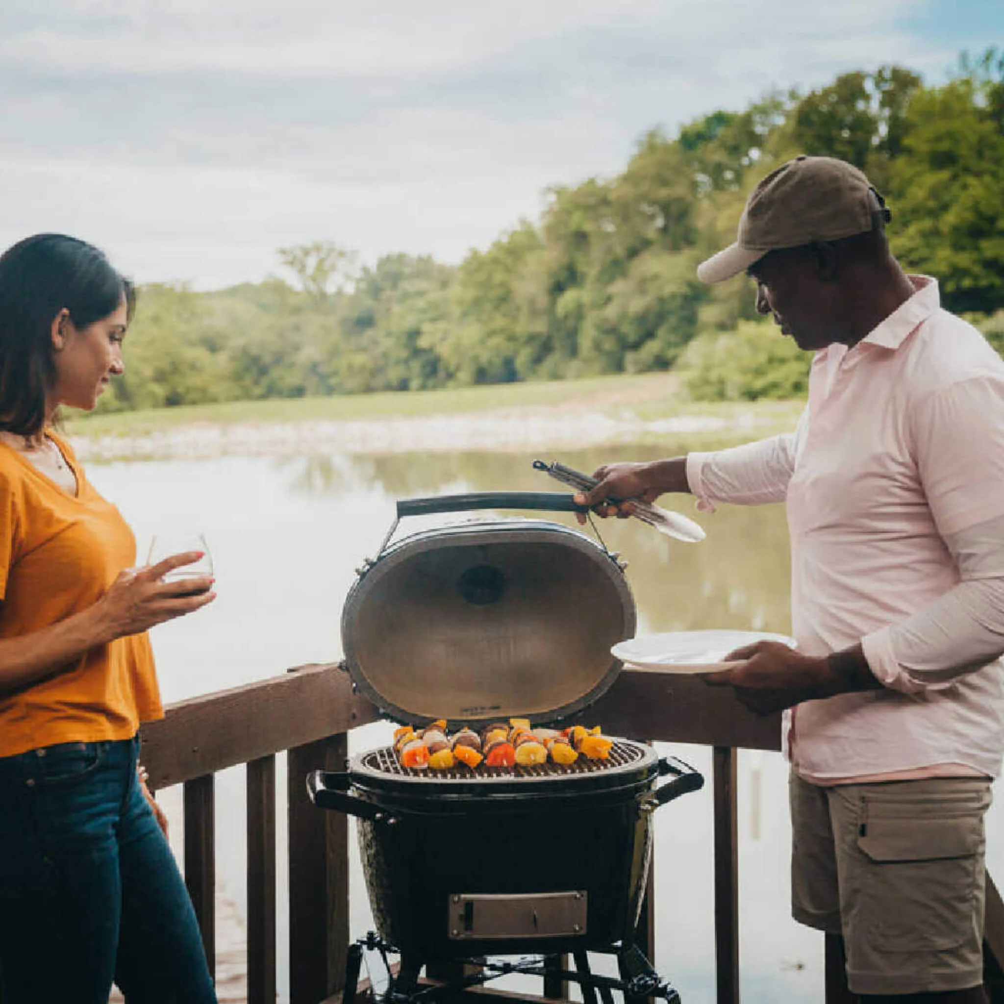 Primo Oval XXL Black Ceramic Kamado Charcoal Grill [PGCXXLH] (SAK25674) - Image 9