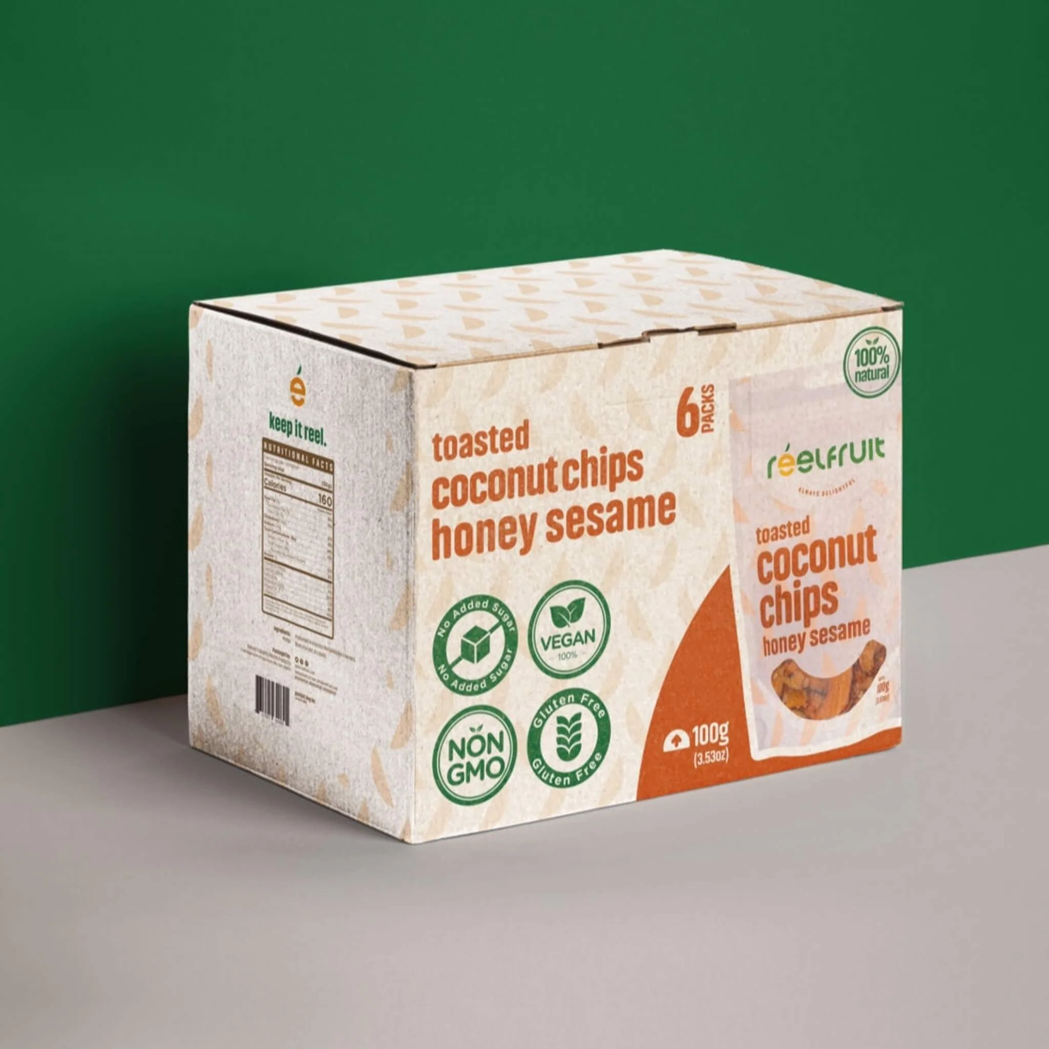 Reelfruit 2.65-Ounce 6-Pack Honey Sesame Coconut Chips (SAK25074) - Image 4