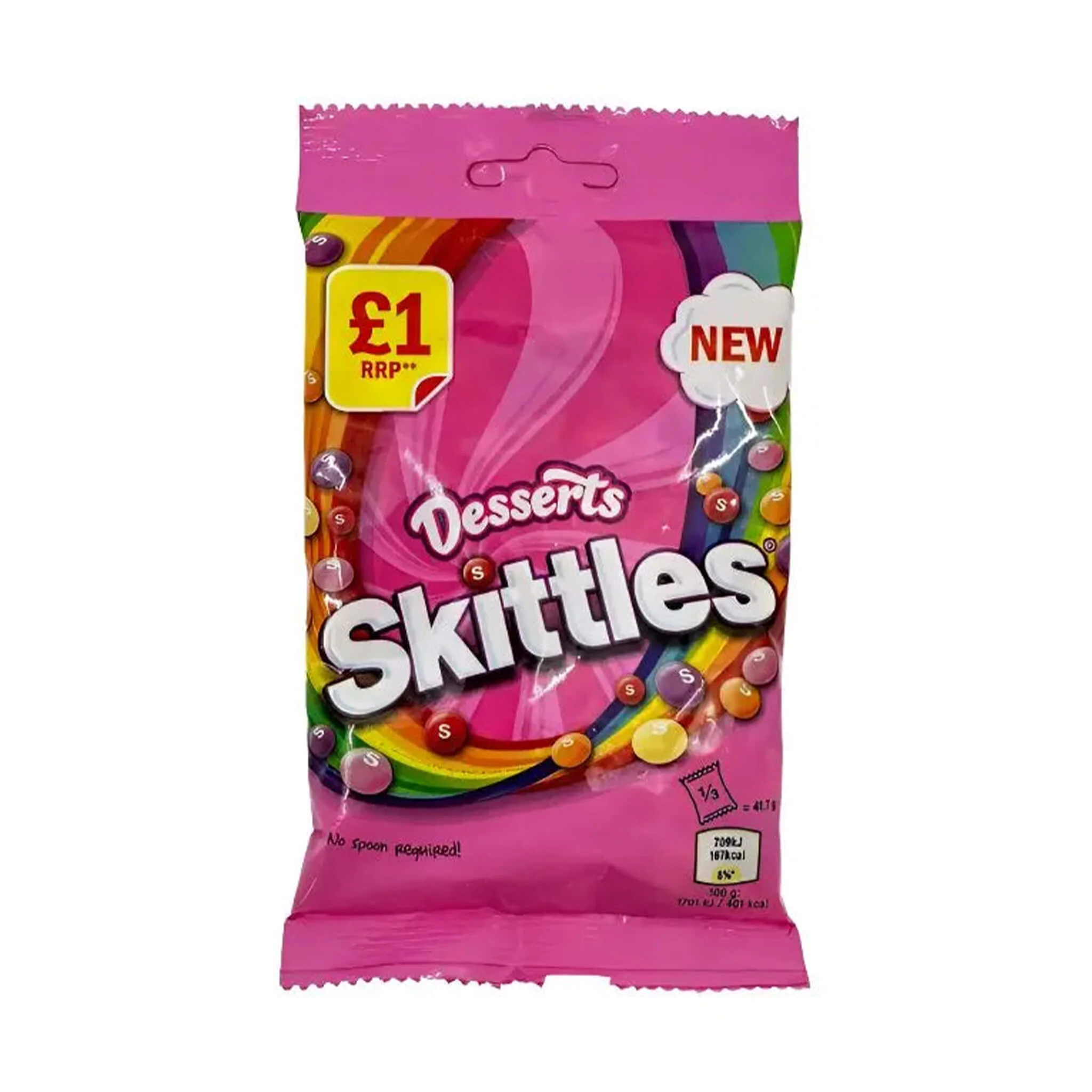 Skittles Desserts Sweets – Fruity Chewy Candy 125G Bag (UK) (SAK41862)