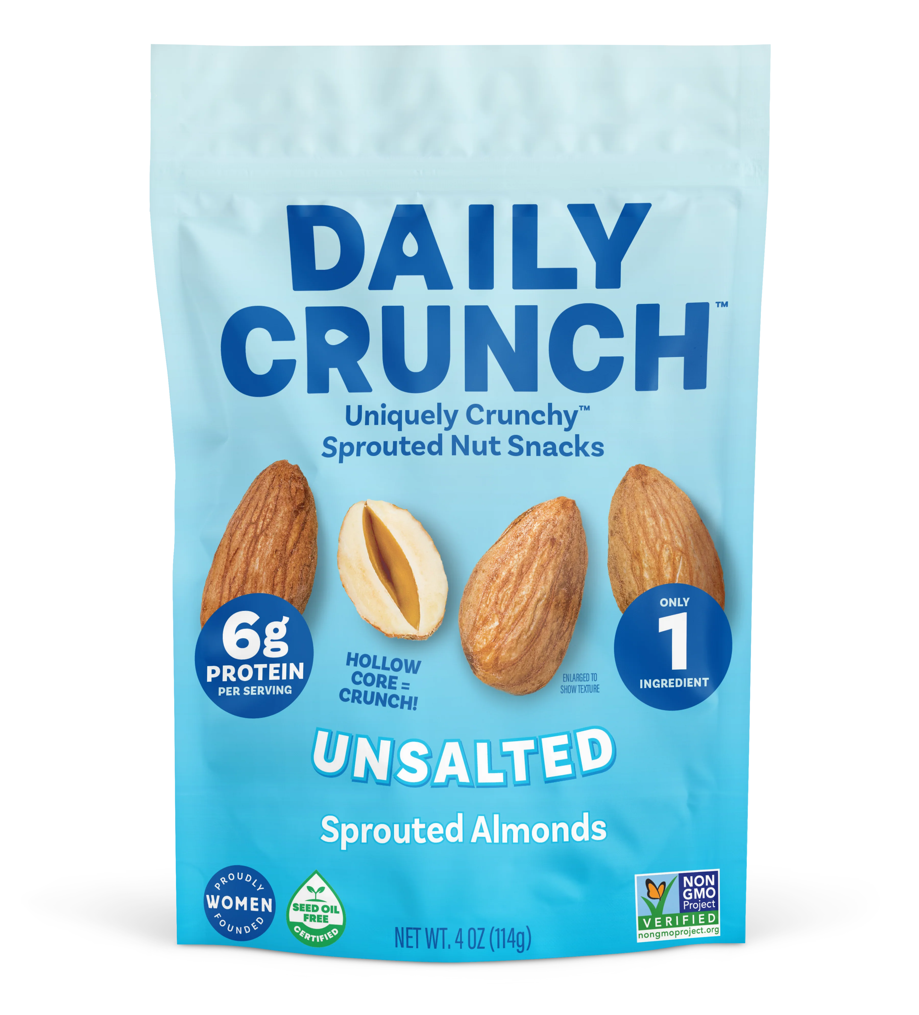 Daily Crunch Unsalted Sprouted Almonds - Image 3